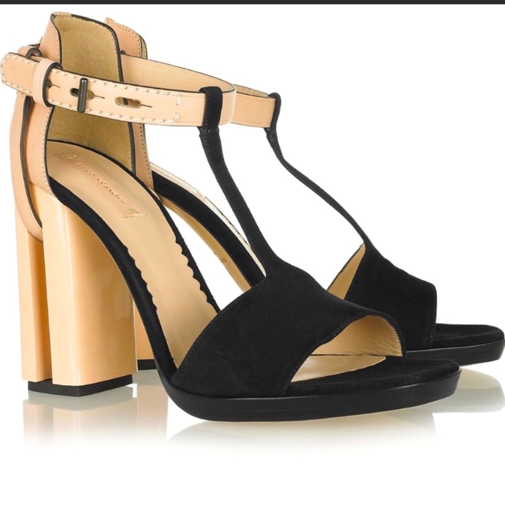 Reed Krakoff Black and Tan Heels